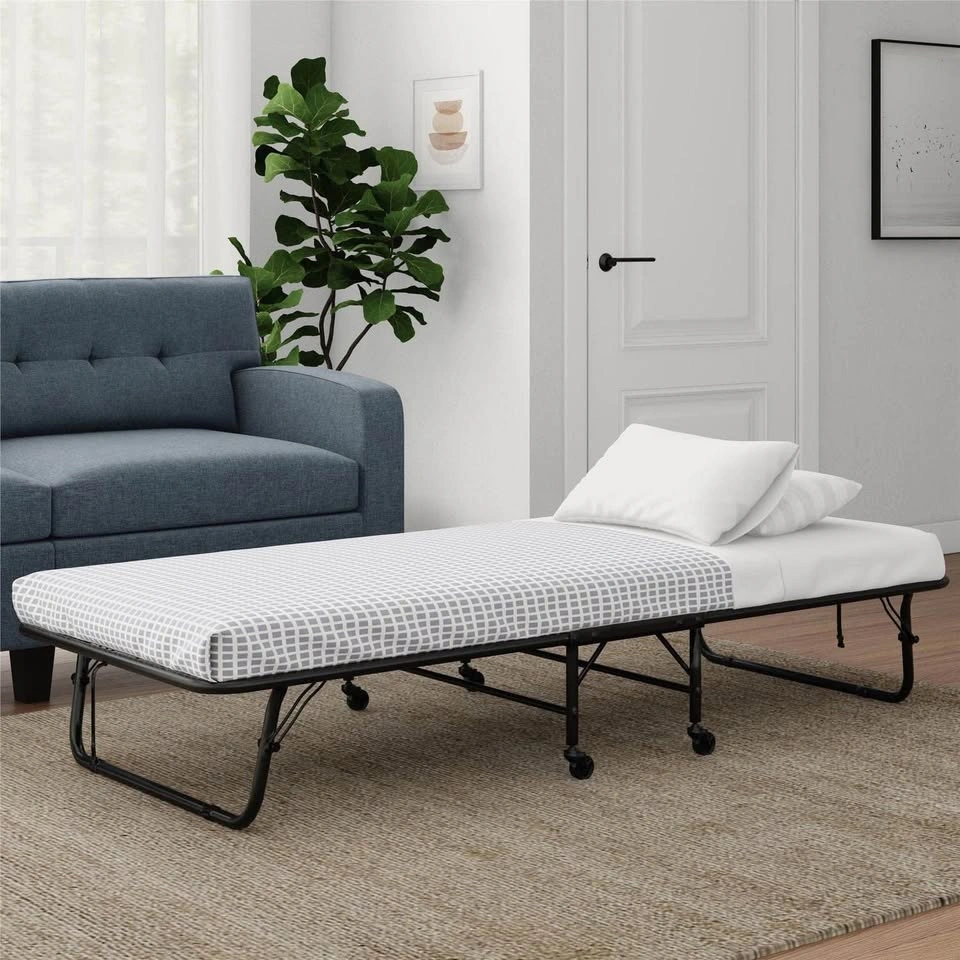 Signature Sleep Folding Metal Guest Bed with 5 Inch Floral Mattr - photo 2