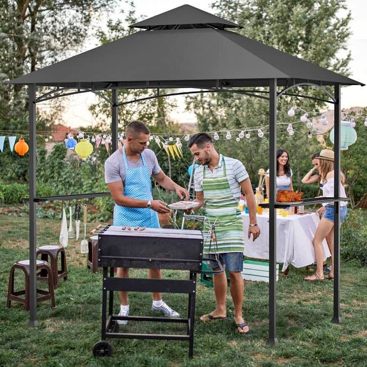 8 x 5 Feet Outdoor Grill Gazebo Patio Barbecue Canopy Tent