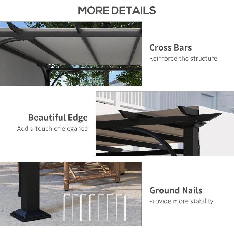 Outsunny 10' x 10' Outdoor Pergola Patio Gazebo Canopy - photo 4
