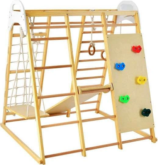 Costway 8-in-1 Indoor Wooden Playground