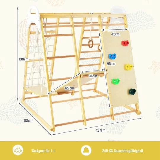 Costway 8-in-1 Indoor Wooden Playground - photo 5