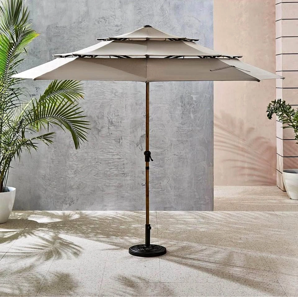 Better Homes & Gardens 10 ft. Round 3-Tier Market Patio Umbrella