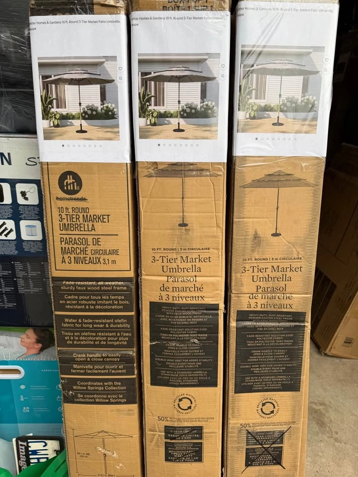 Better Homes & Gardens 10 ft. Round 3-Tier Market Patio Umbrella - photo 5