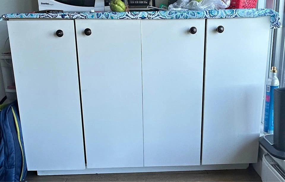 White 4-Door Storage Cabinet