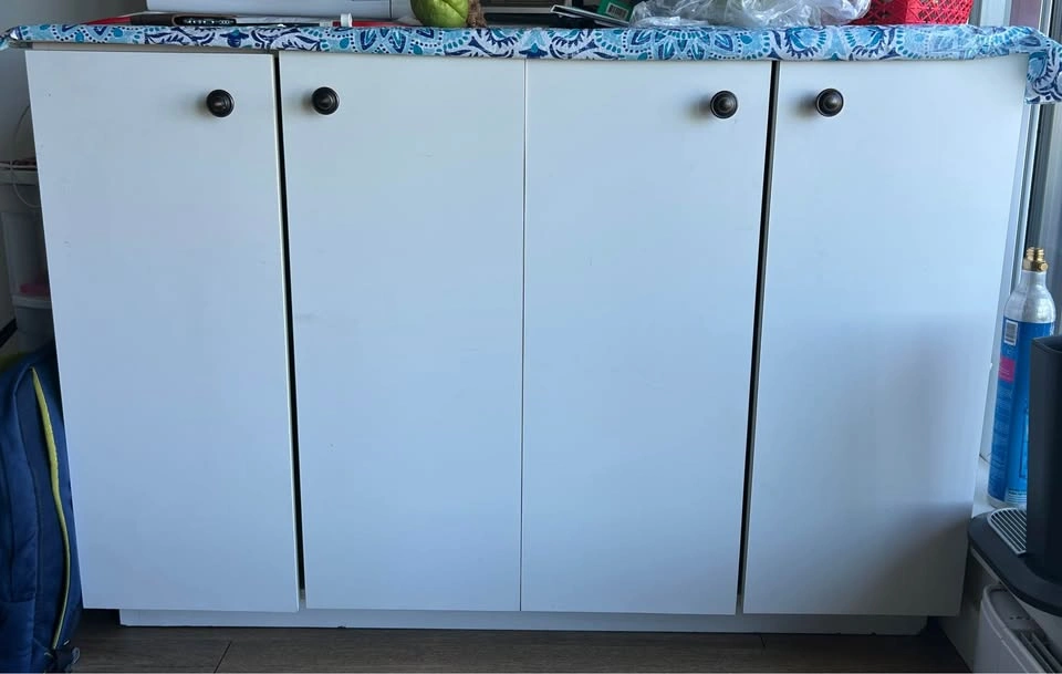 White 4-Door Storage Cabinet - photo 2