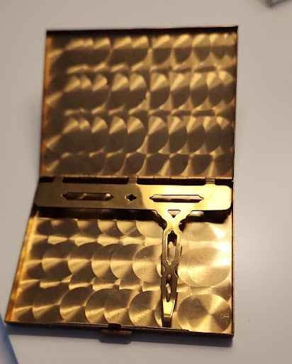 Vintage Damascene Style Cigarette Case / Business Card Case - photo 2