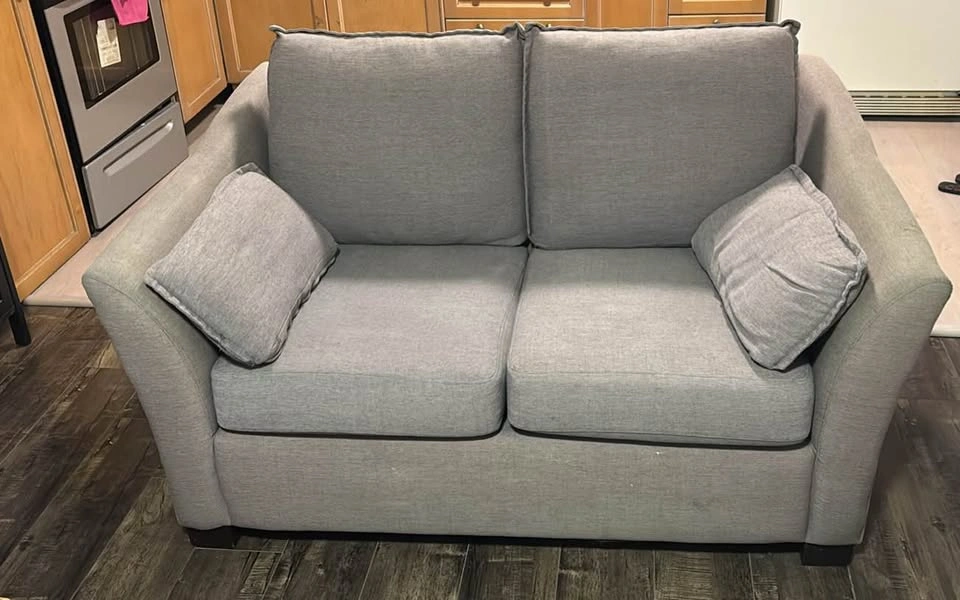 Grey Fabric Sofa and Loveseat Set - photo 2