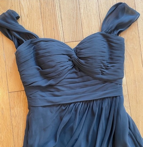 Azazie Millie Pewter Gray Off-The-Shoulder Dress - photo 2