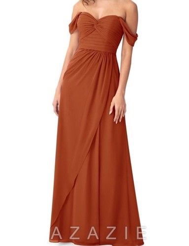 Azazie Millie Pewter Gray Off-The-Shoulder Dress - photo 5