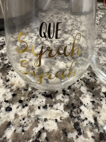 Stemless Wine Glasses Set Of Three With Wine Quotes - photo 4