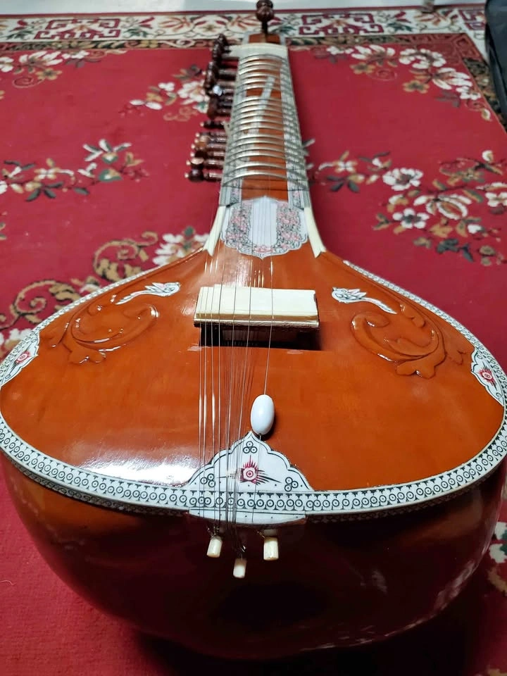 Traditional Indian Sitar with Hard Case