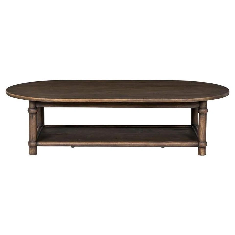 Kathy Kuo Charnes Aged Belgium Bleach Coffee Table