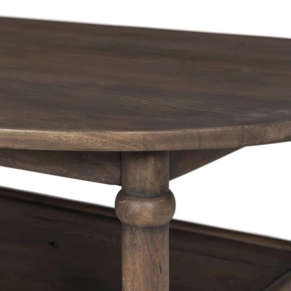 Kathy Kuo Charnes Aged Belgium Bleach Coffee Table - photo 2