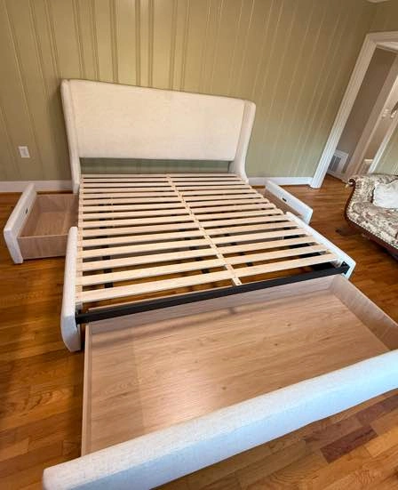 Castlery Dalton King Size Storage Bed, Navagio Beach Linen - photo 3