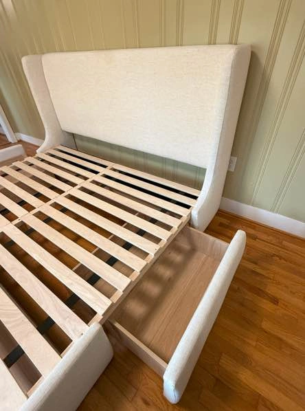 Castlery Dalton King Size Storage Bed, Navagio Beach Linen - photo 4