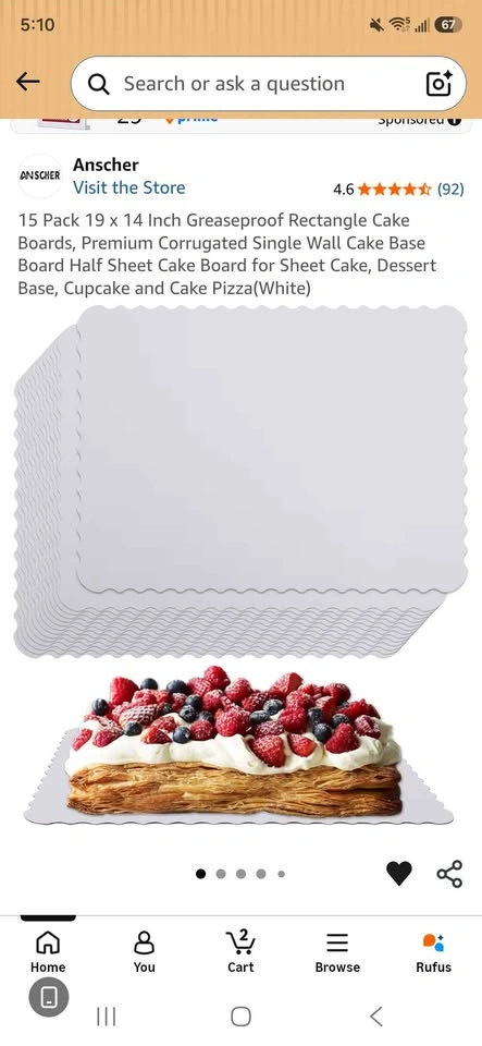 Greaseproof Rectangle Cake Boards - photo 4