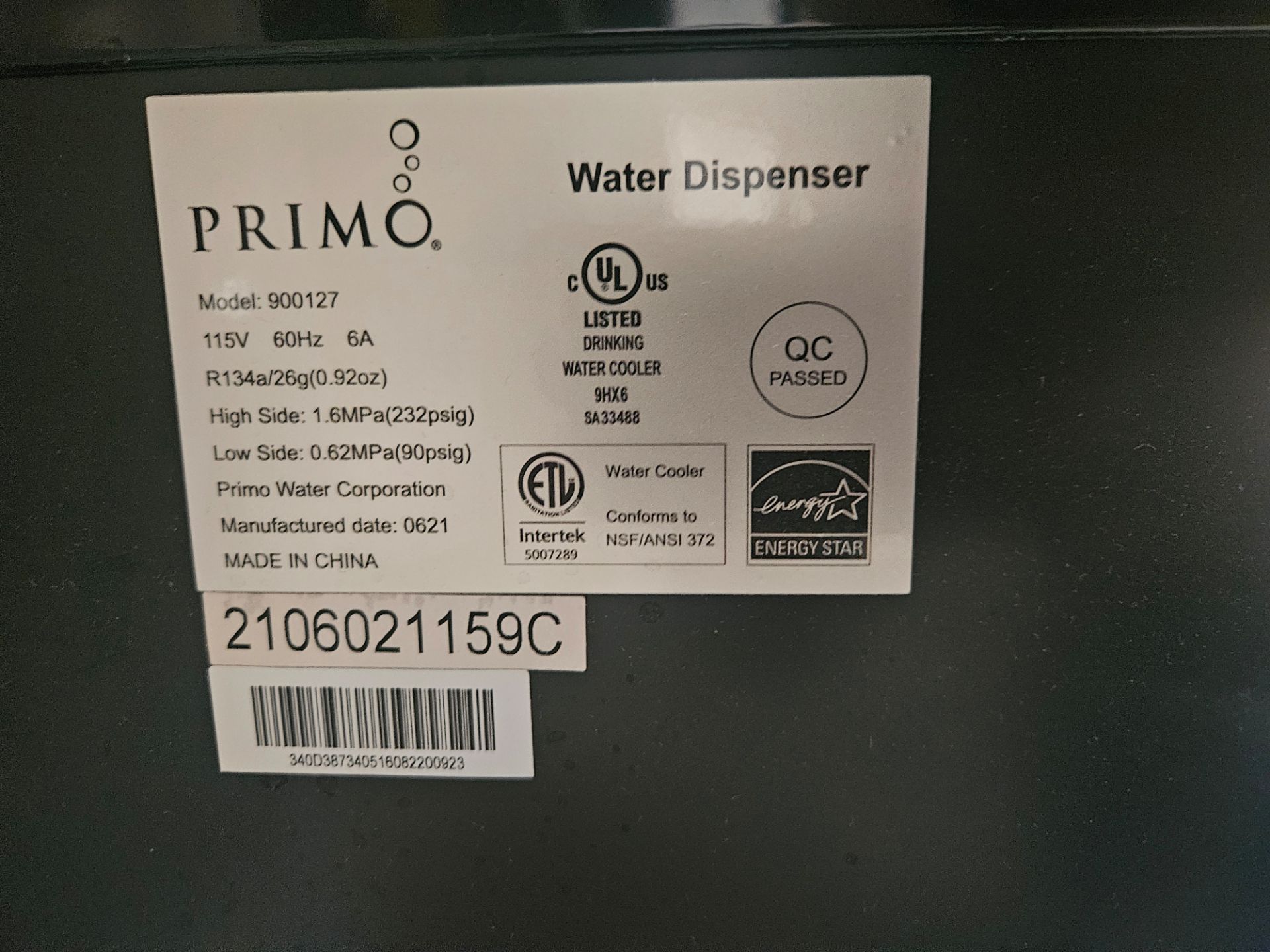 Primo water dispenser with Zero water gallon - photo 4