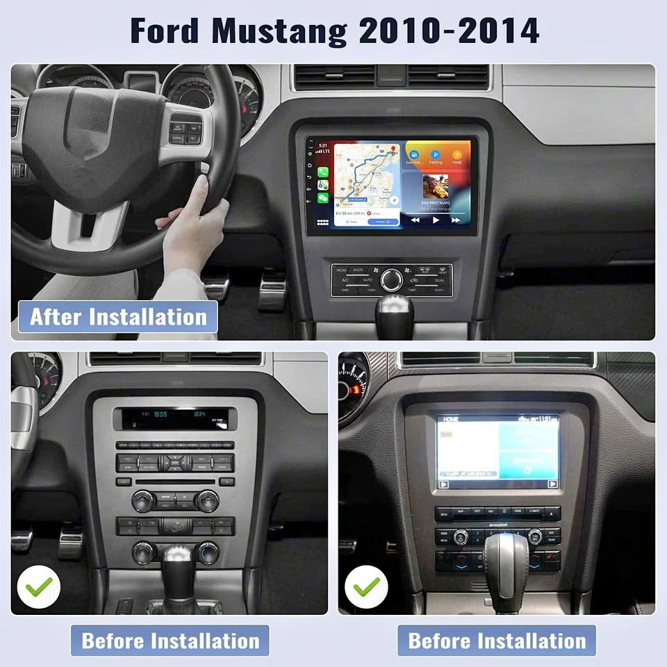 Ford Mustang Car Radio Stereo Android Auto GPS Navigation