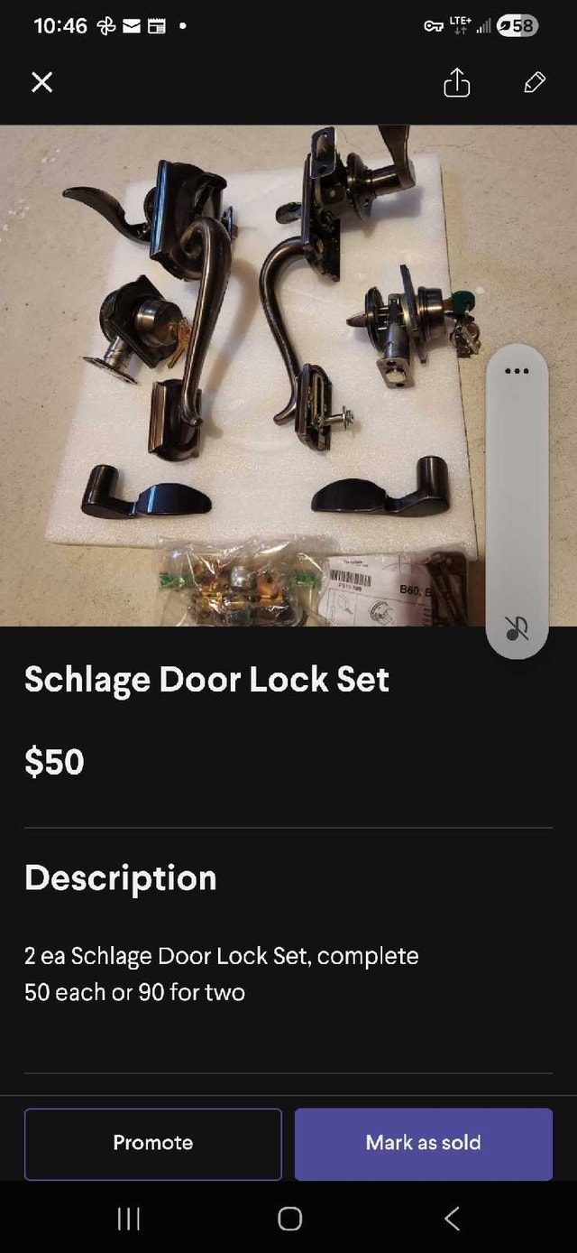 Schlage Double Door Lock Set