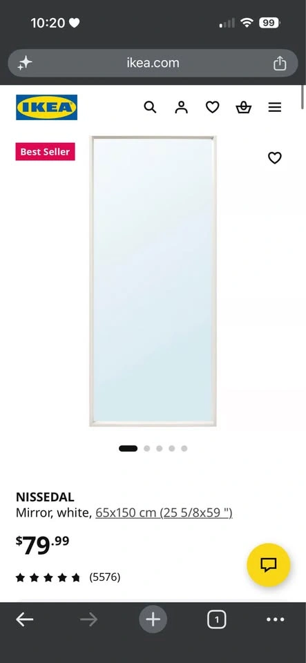 IKEA NISSEDAL Mirror with removable LED Backlight - photo 3