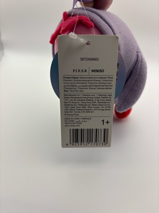 Miniso Disney Inside Out Embarrassment Plush Pendant w/ Tags - photo 3