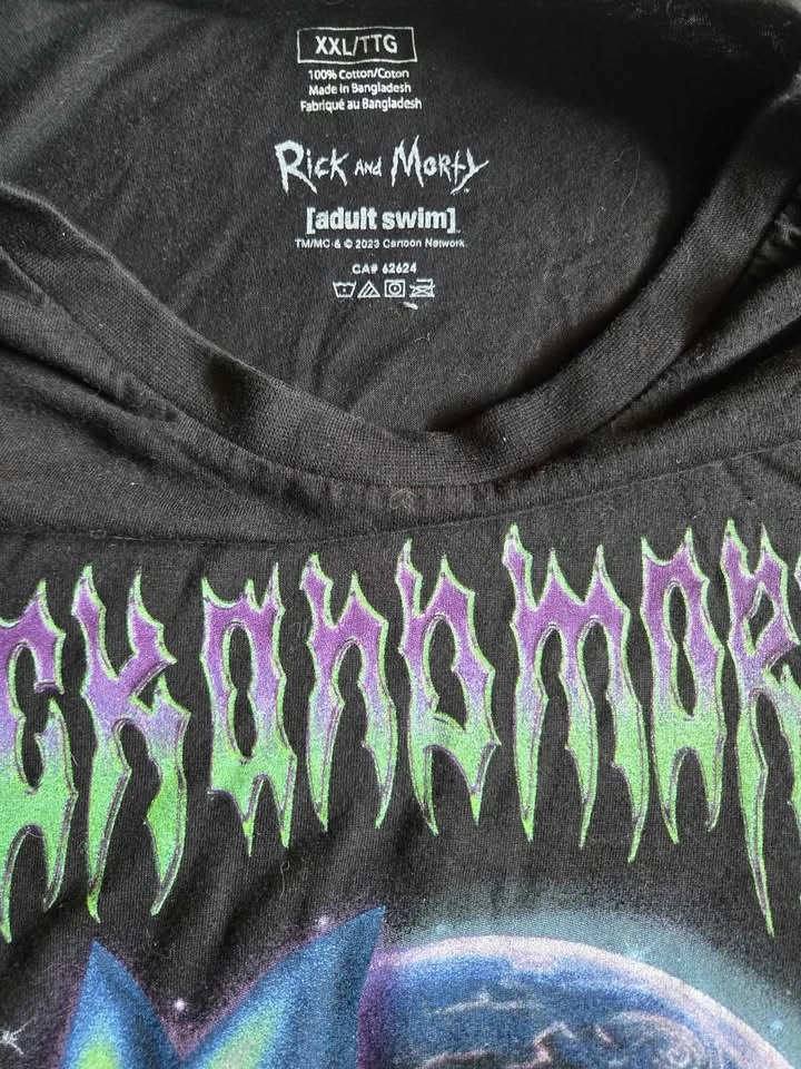 Rick and Morty “To Risk It All” Graphic Tee – Neon Green Skull - photo 4