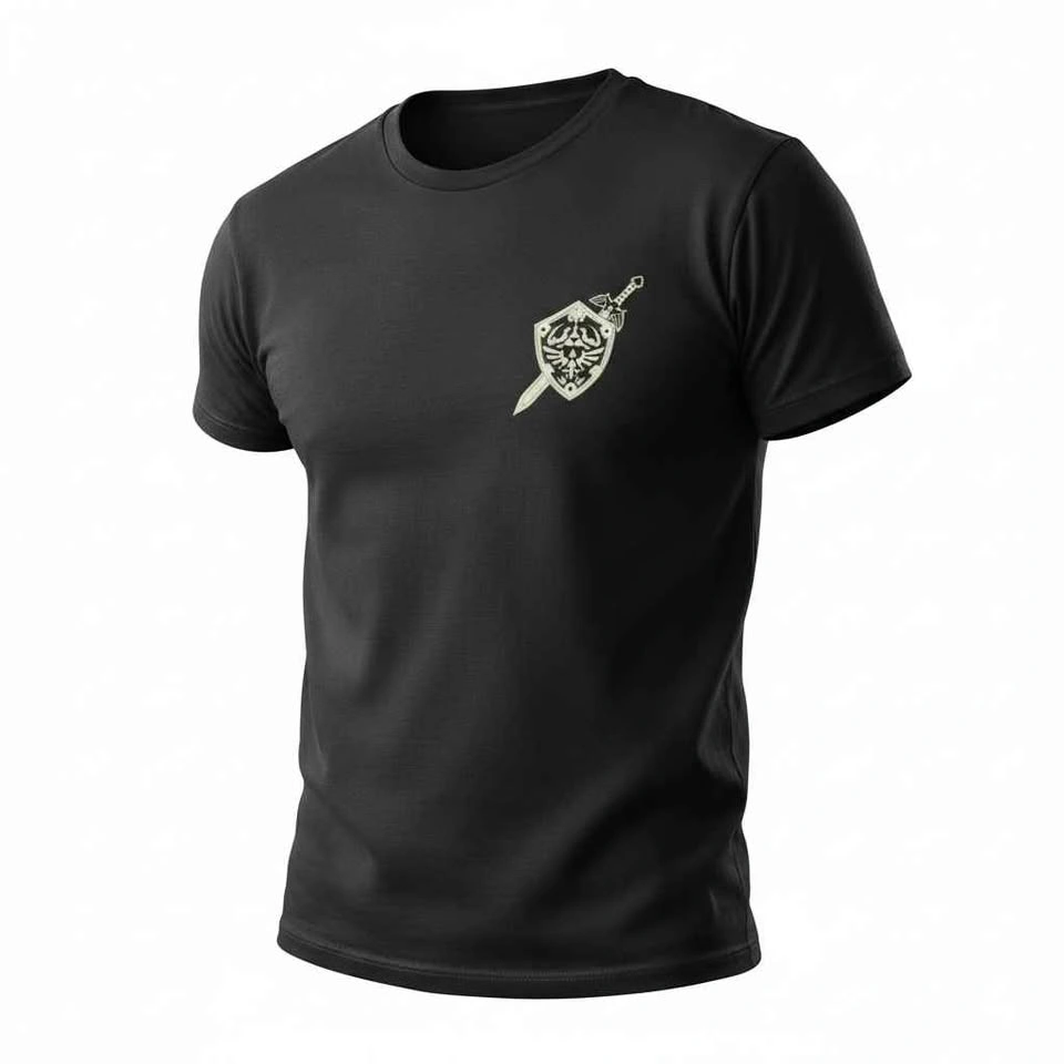 Legend of Zelda Hylian Crest T-Shirt - Black Tee - photo 5