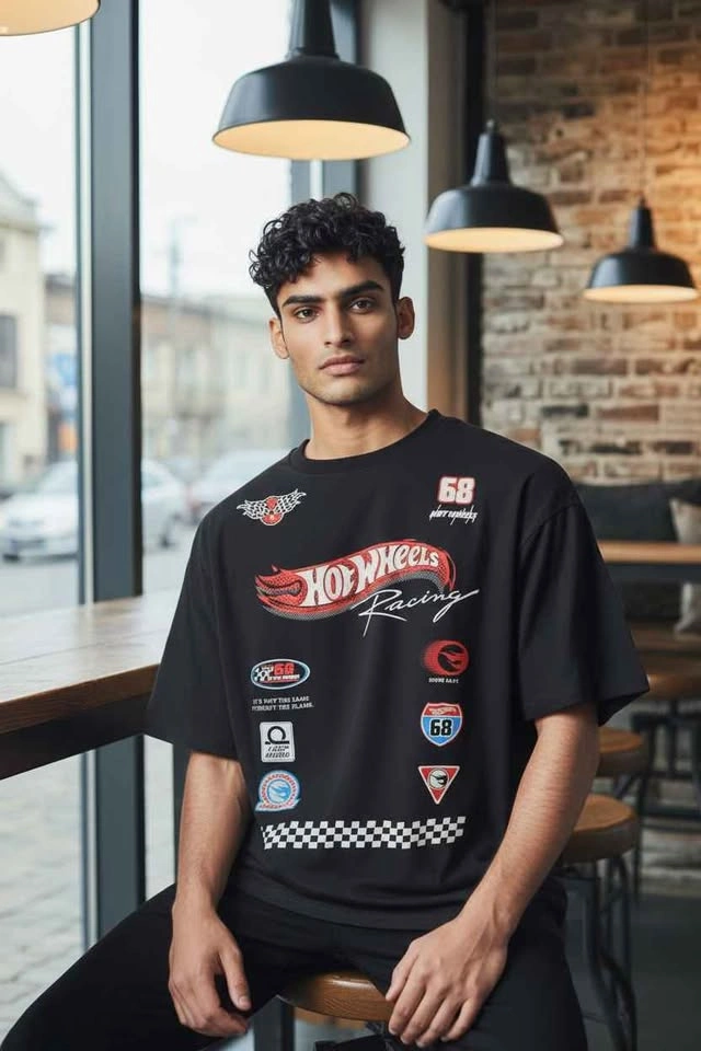 Hot Wheels Racing T-Shirt – Black Graphic Tee - photo 2