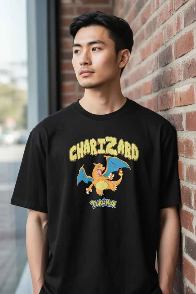 Charizard Pokémon T-Shirt – Black Graphic Tee - photo 2