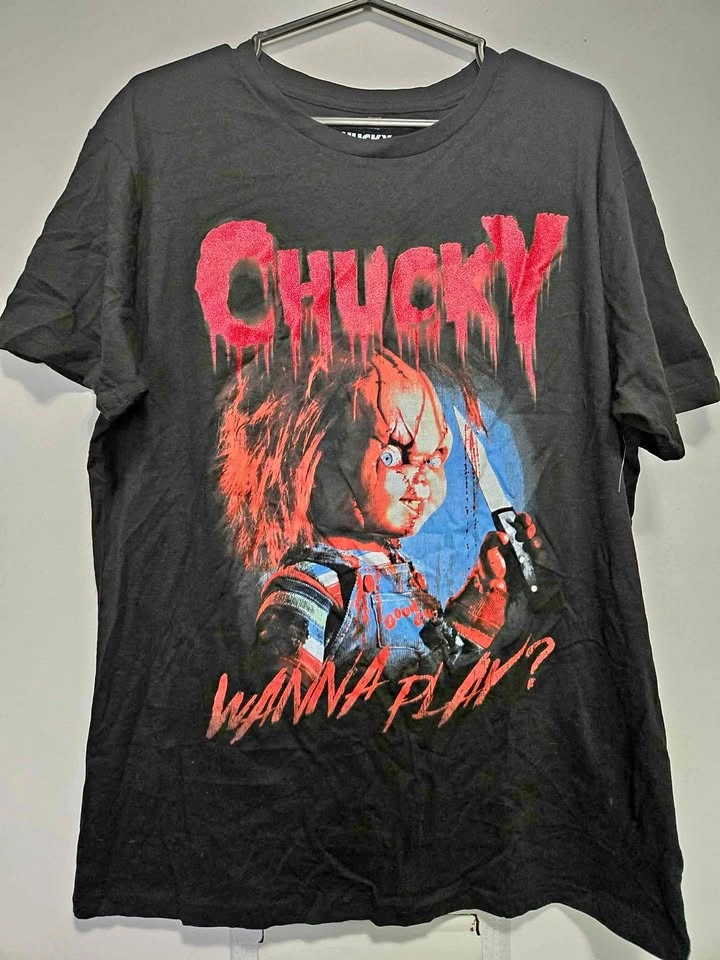 Chucky Horror Tee – Black Graphic T-Shirt