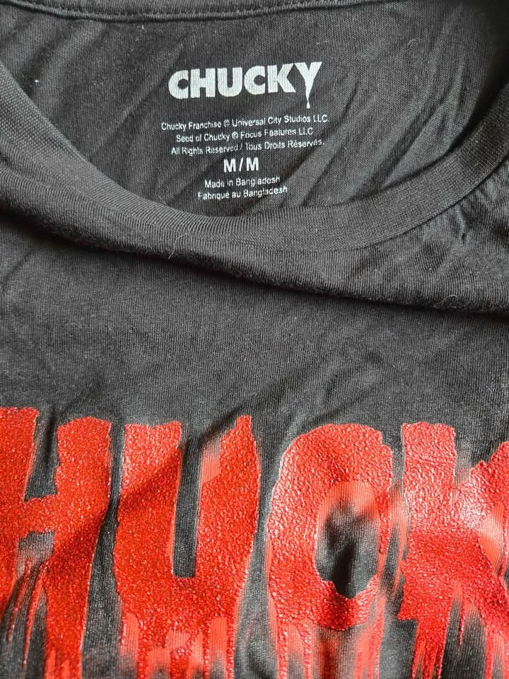 Chucky Horror Tee – Black Graphic T-Shirt - photo 2