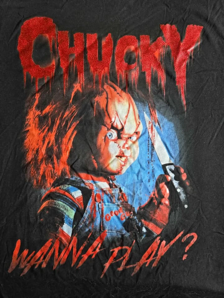 Chucky Horror Tee – Black Graphic T-Shirt - photo 3