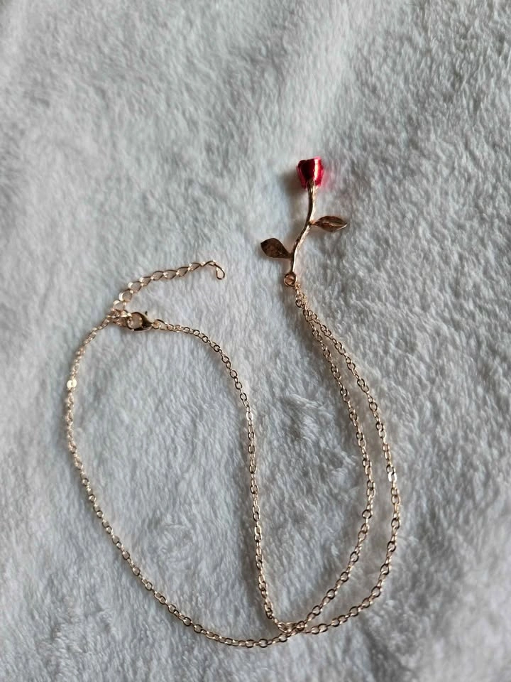 Rose Gold Floral Necklace – Delicate Rose Pendant Gift - photo 5