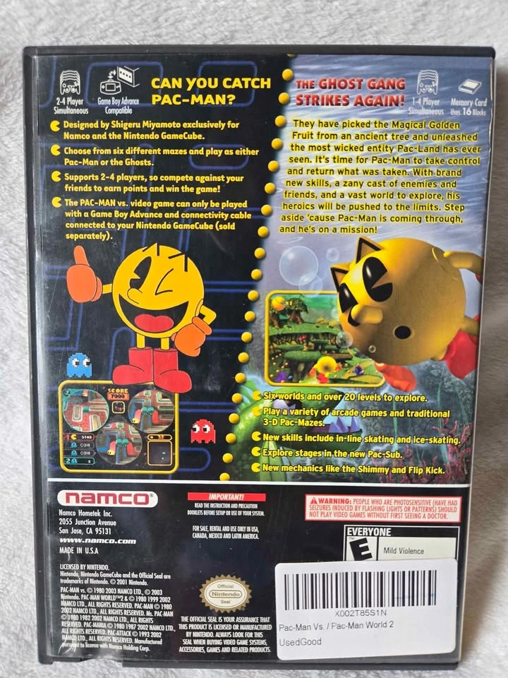 Pac-Man Vs Pac-Man World 2 Nintendo GameCube Game - photo 2