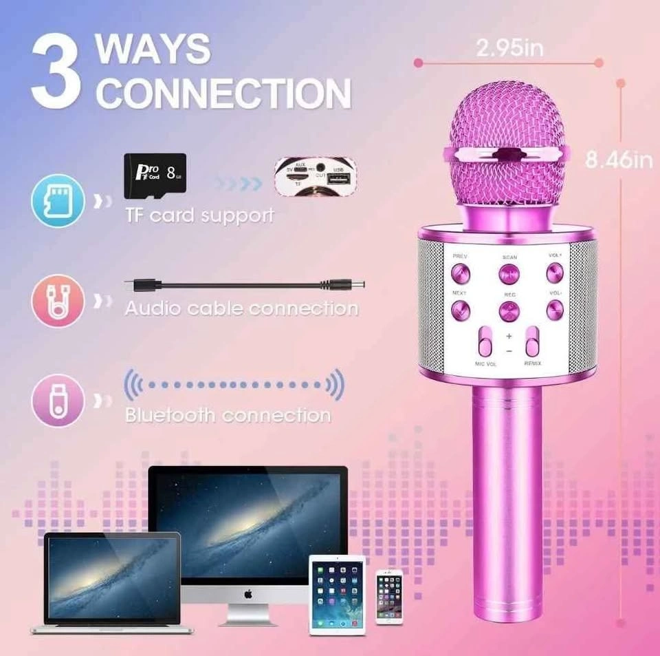 Portable Karaoke Microphone with Bluetooth and TF Card - photo 2