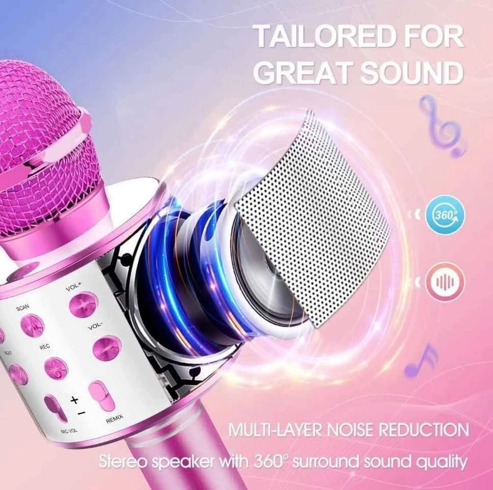 Portable Karaoke Microphone with Bluetooth and TF Card - photo 3