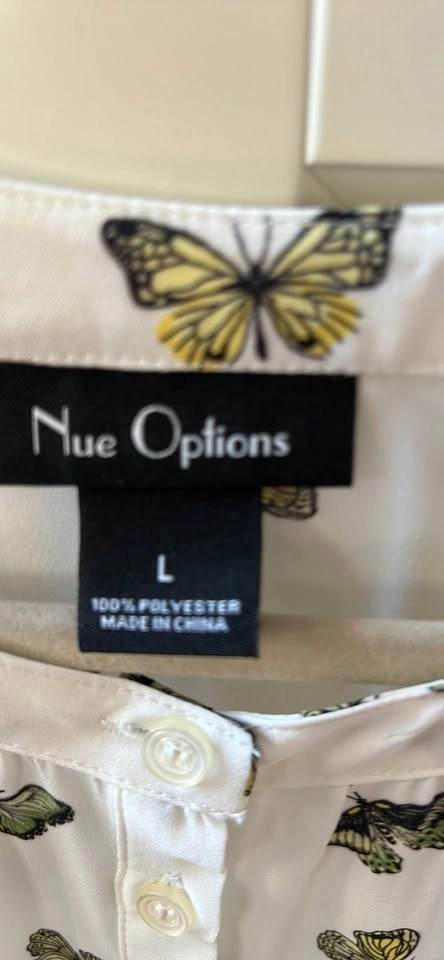 Nue Options Butterfly Print Blouse New with label - photo 2