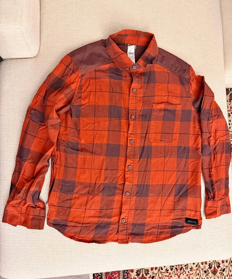 Decathlon Flannel Shirt Orange