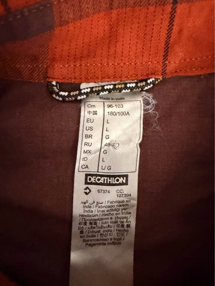 Decathlon Flannel Shirt Orange - photo 4