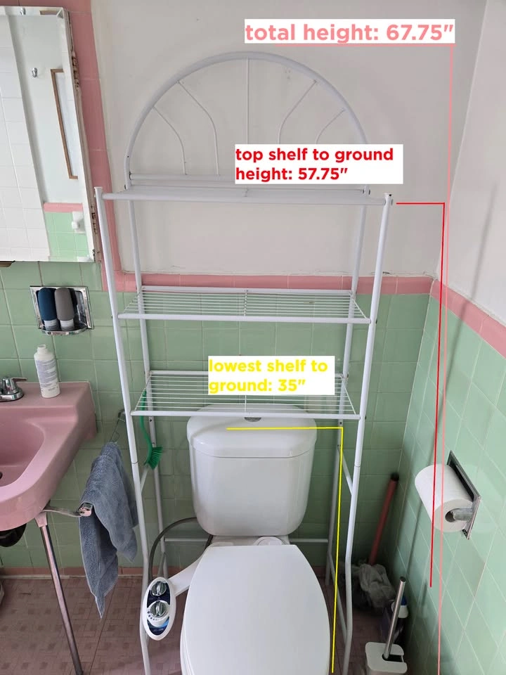 Metal over-the-toilet shelf - photo 5