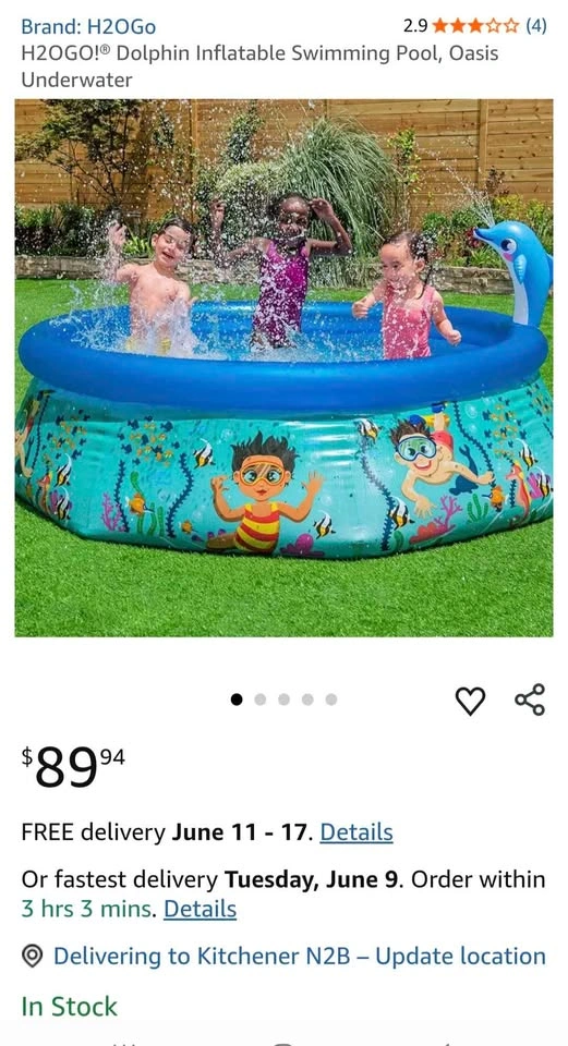 NEW Bestway H2OGO! Underwater Oasis Spray Pool - $45 - photo 3