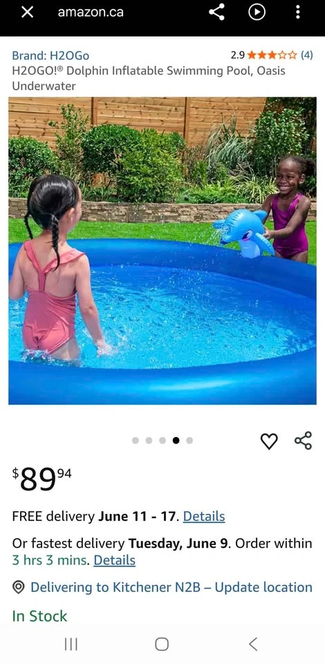 NEW Bestway H2OGO! Underwater Oasis Spray Pool - $45 - photo 4