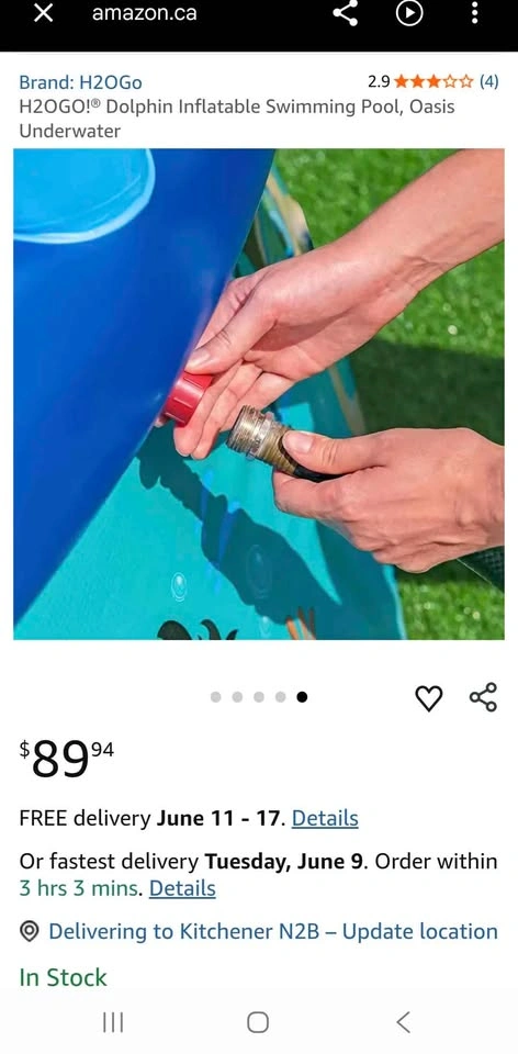 NEW Bestway H2OGO! Underwater Oasis Spray Pool - $45 - photo 5