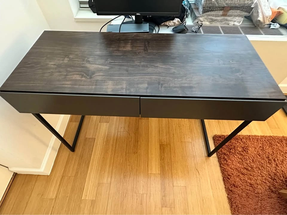 Brown wood work desk - photo 2