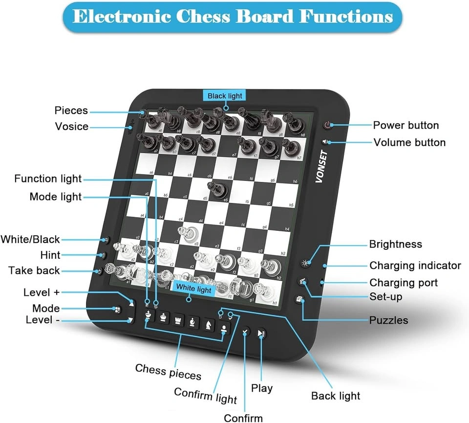 Vonset P6 Smart Electronic Chess Board Computer - photo 5