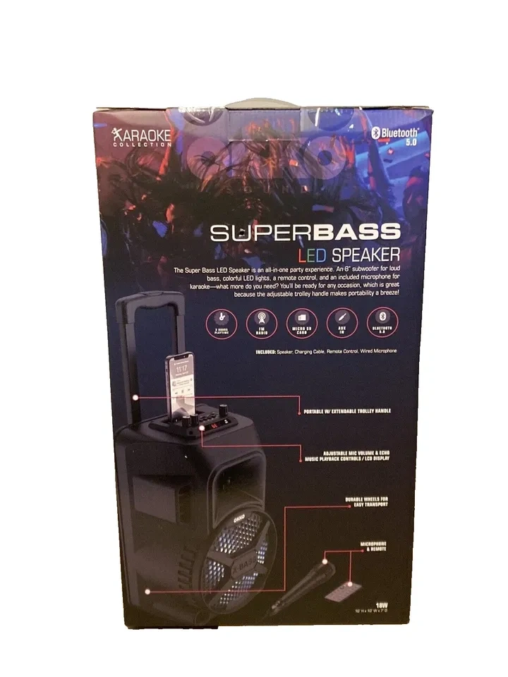 OKKO Sound Super Bass 8" LED Karaoke Speaker Kit - photo 3