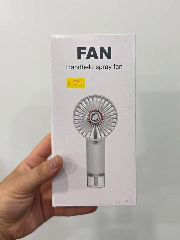 💨 Handheld Spray Fan (Pink)