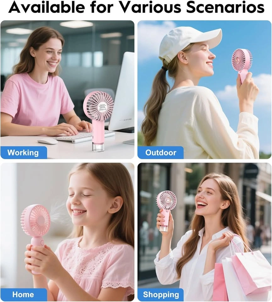 💨 Handheld Spray Fan (Pink) - photo 4