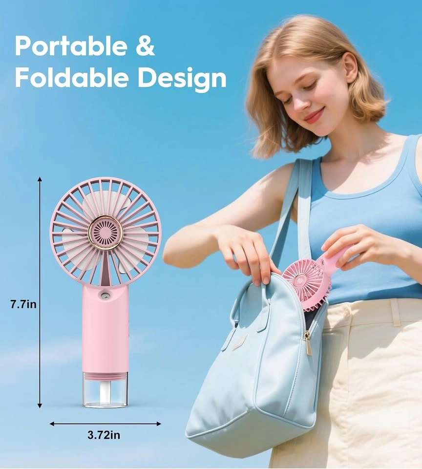 💨 Handheld Spray Fan (Pink) - photo 5