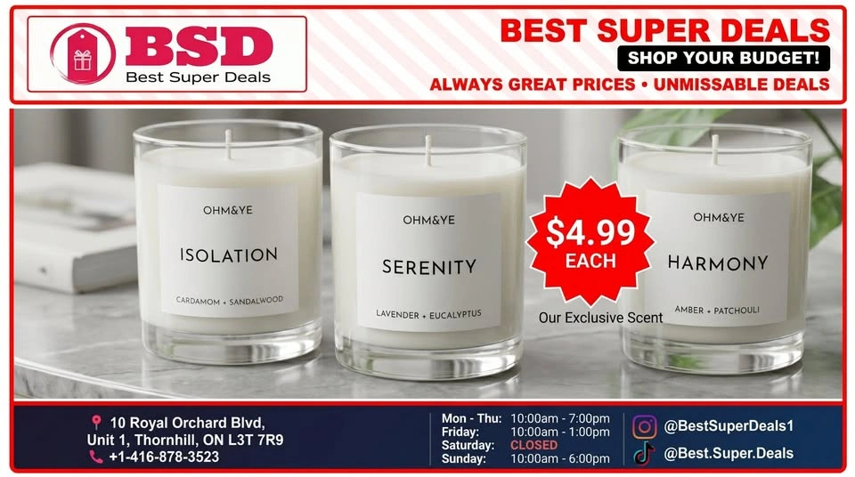OHM&YE Luxury Scented Candles (Isolation, Satin Cloud, 20:17) - photo 4